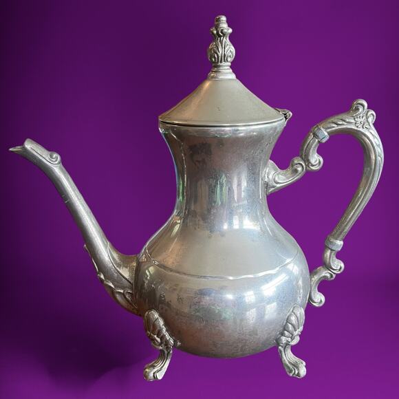 Vintage Silver-Plated Footed Tea Server - Picture 3 of 13